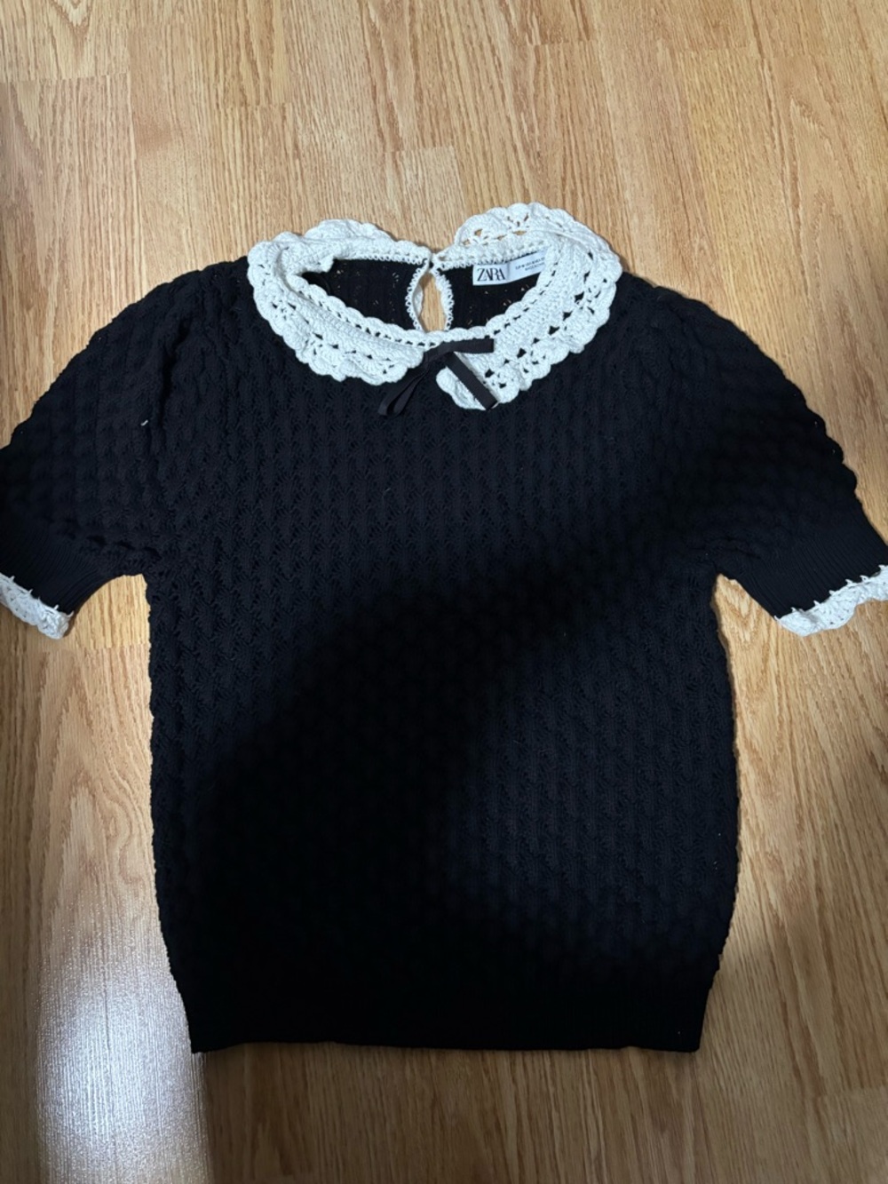 Zara crotchet blouse top